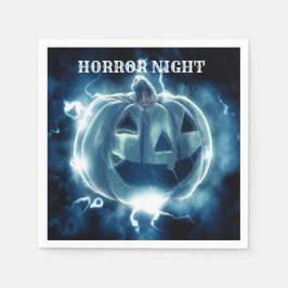 Servilleta De Papel Fiesta de Halloween Maldad Calabaza Azul Horror