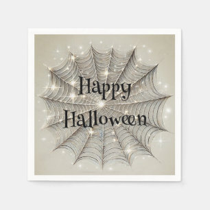 Servilleta De Papel Fiesta de Halloween Marrón Caprichosa Telaraña Bri