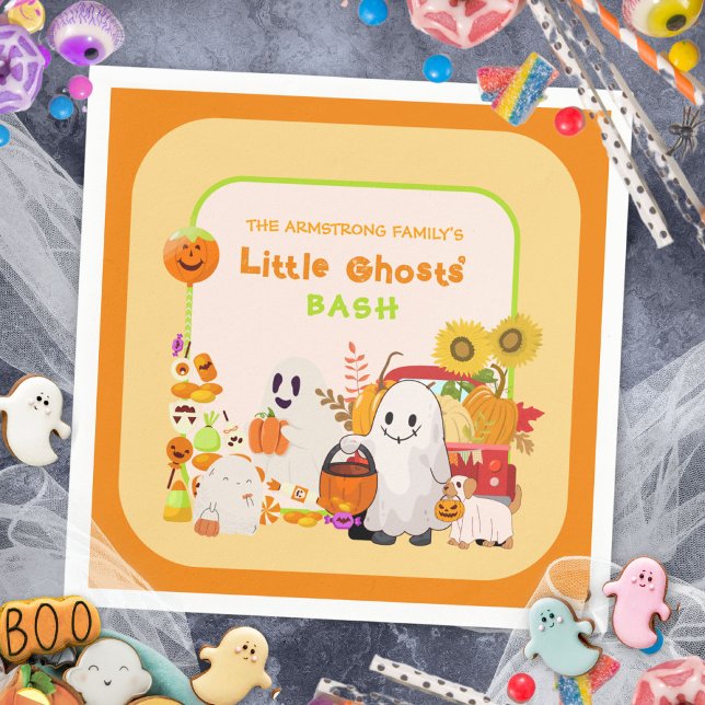 Servilleta De Papel Fiesta de Halloween para los pequeños fantasmas (Little Ghosts Halloween Party Napkins ©Susanne Sachers - Sunny Mind 👻)