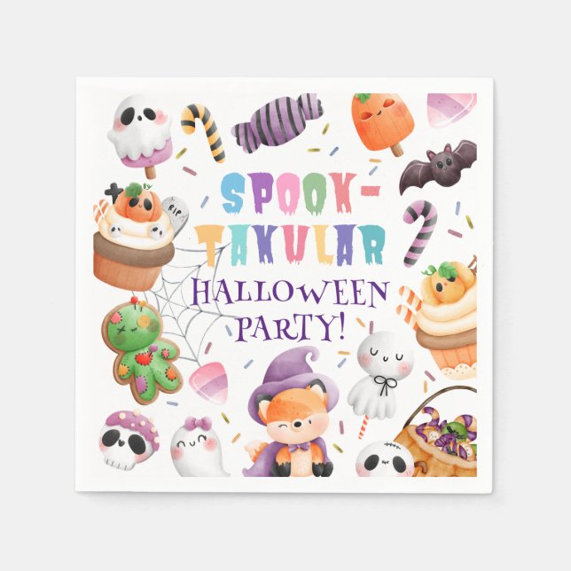 Servilleta De Papel Fiesta de Halloween para Niños Papel Siniestro (Anverso)