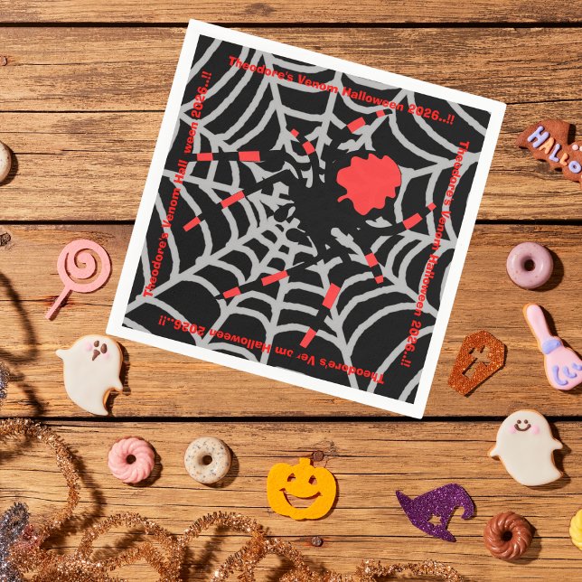 Servilleta De Papel Fiesta de Halloween para Niños Venom (Venom Halloween Party Napkins)