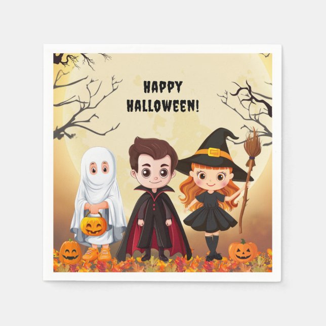 Servilleta De Papel Fiesta de Halloween Spooktacular para niños (Anverso)