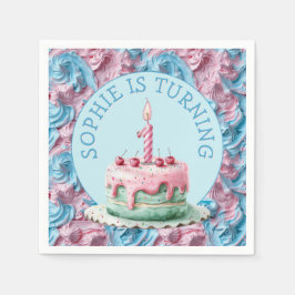 Servilleta De Papel Fiesta de hielo ButterCrema Cumpleaños