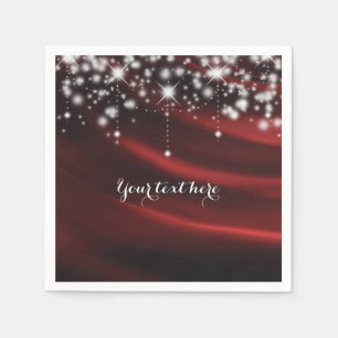 Servilleta De Papel Fiesta de Hollywood Glam Red Silk & Sparkle
