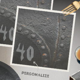 Servilleta De Papel Fiesta de hombre de estilo industrial metalizado n