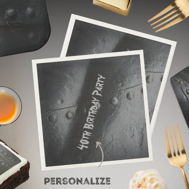 Servilleta De Papel Fiesta de hombre de estilo loft metalizado negro (Subido por el creador)