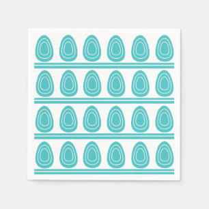 Servilleta De Papel Fiesta de Huevos de Pascua Feliz Azul Moderno