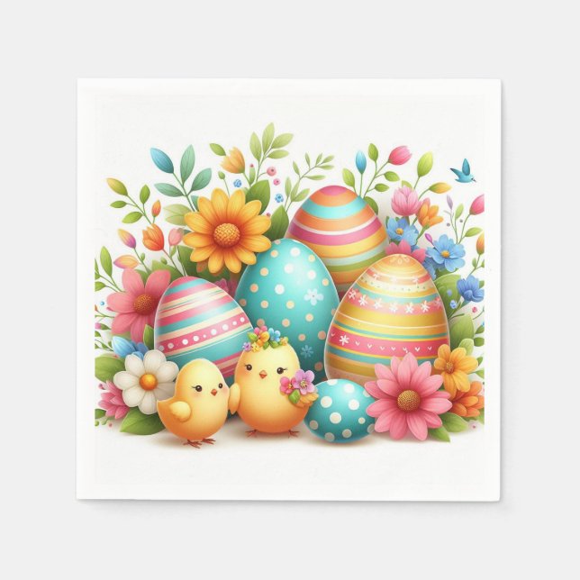 Servilleta De Papel Fiesta de huevos y chichas (Anverso)