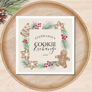 Servilleta De Papel Fiesta de Intercambio de Galletas de Navidad