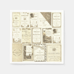 Servilleta De Papel Fiesta de invitaciones a club de sepia de Elgin Il