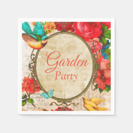 Servilleta De Papel Fiesta de jardín con acuarela