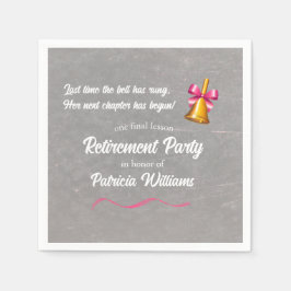 Servilleta De Papel Fiesta de Jubilación Bell de Escuela Clásica