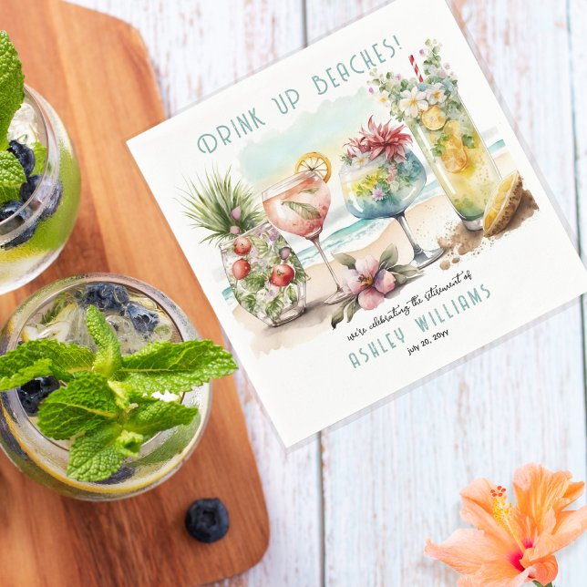 Servilleta De Papel Fiesta de Jubilación de Cócteles Tropicales de Pla (Subido por el creador)