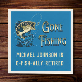 Servilleta De Papel Fiesta de Jubilación de la Pesca - Pizarras de pes