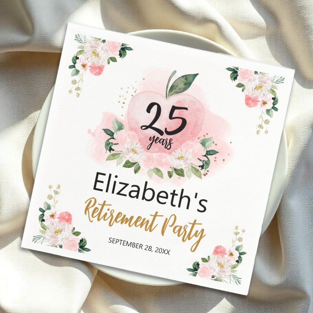 Servilleta De Papel Fiesta de Jubilación de Maestros Florales de Apple (Subido por el creador)