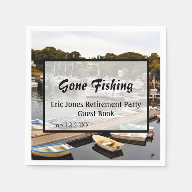 Servilleta De Papel Fiesta de Jubilación de Pescado Desaparecido (Anverso)