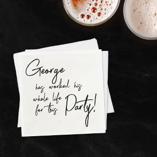 Servilleta De Papel Fiesta de Jubilación Después de Toda una Vida Trab