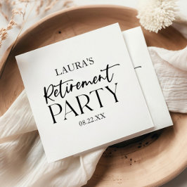 Servilleta De Papel Fiesta de jubilación elegante simple minimalista m