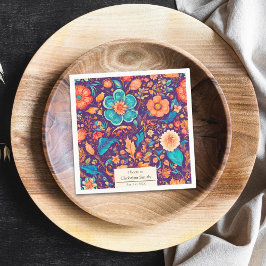 Servilleta De Papel Fiesta de Jubilación Floral Festividad Botánica Su