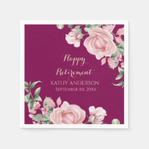 Fiesta de jubilación floral rosa
