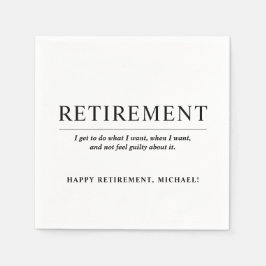 Servilleta De Papel Fiesta de Jubilación Personalizado de Guay persona