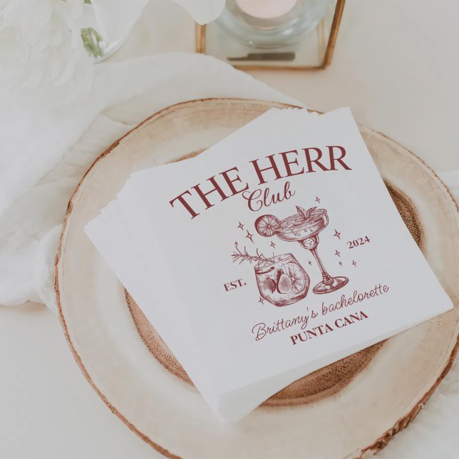 Servilleta De Papel Fiesta de la Bachelorette Roja (Subido por el creador)