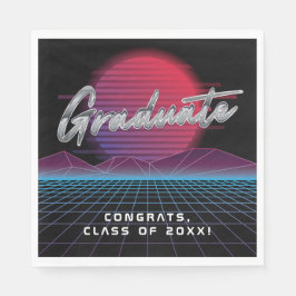 Servilleta De Papel Fiesta de la banda de onda nueva Synthwave de Guay