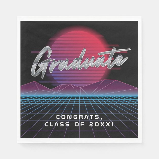 Servilleta De Papel Fiesta de la banda de onda nueva Synthwave de Guay (Anverso)