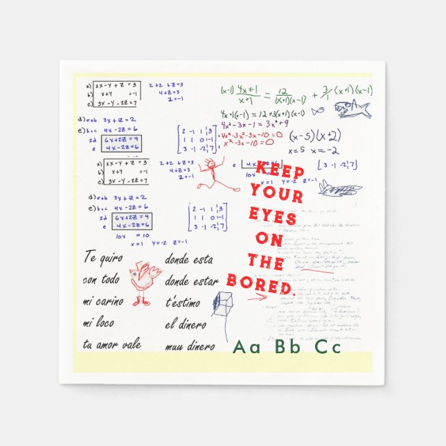 Servilleta De Papel Fiesta de la escuela de profesores servilletas de  (Anverso)