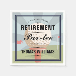Servilleta De Papel Fiesta de la fiesta clásica de retiro de golf