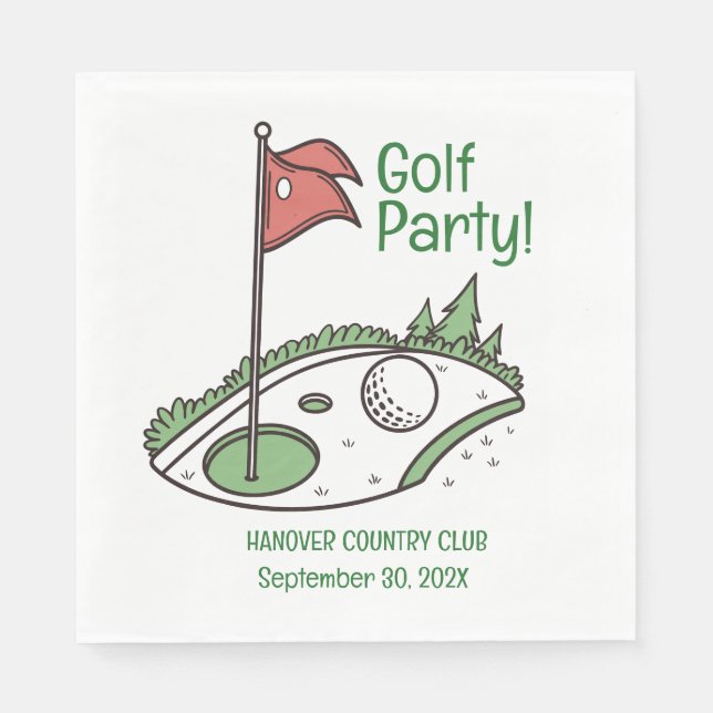 Servilleta De Papel Fiesta de la Liga de Golf Napkin (Anverso)