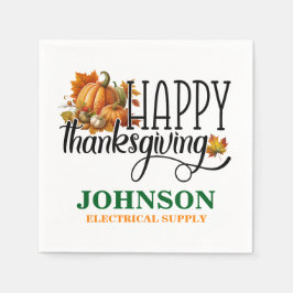 Servilleta De Papel Fiesta de la Oficina de Acción de Gracias Feliz