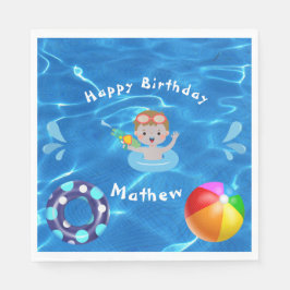 Servilleta De Papel Fiesta de la piscina de agua azul cristalina