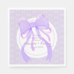 Servilleta De Papel Fiesta de lazo morado para bebé niña