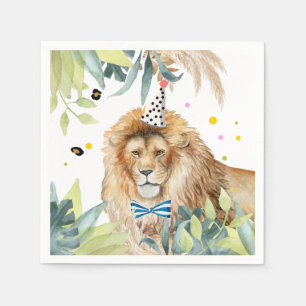 Servilleta De Papel Fiesta de leones animales Jungla Safari cumpleaños