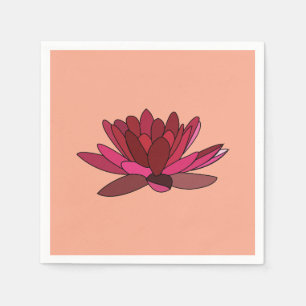 Servilleta De Papel Fiesta de Lily Red Pink Water