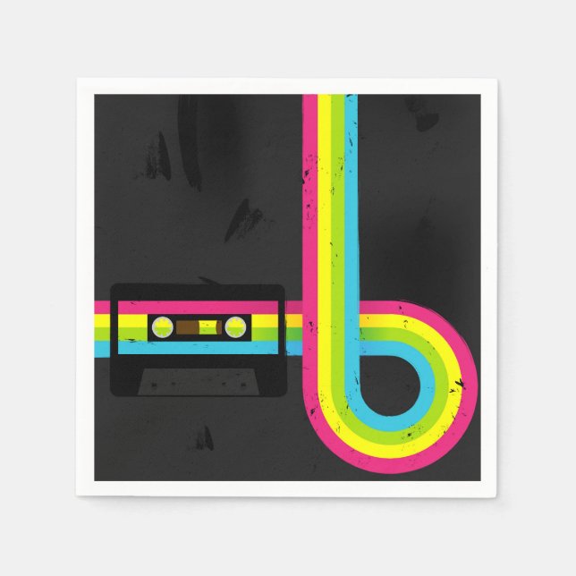 Servilleta De Papel fiesta de los años 80 (Anverso)