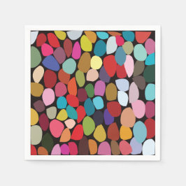 Servilleta De Papel Fiesta de los círculos abstractos coloridos