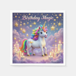 Servilleta De Papel Fiesta de los niños de Birday Magic poster Whimsic