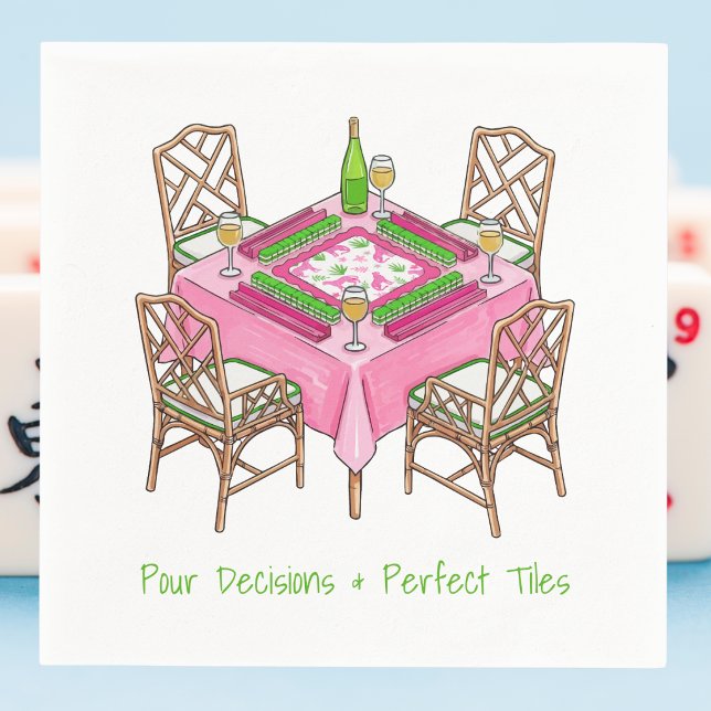 Servilleta De Papel Fiesta de Mahjong Elegante y Decisiones de Copa (Subido por el creador)