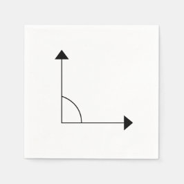 Servilleta De Papel fiesta de matemáticas de ángulo recto de 90 grados