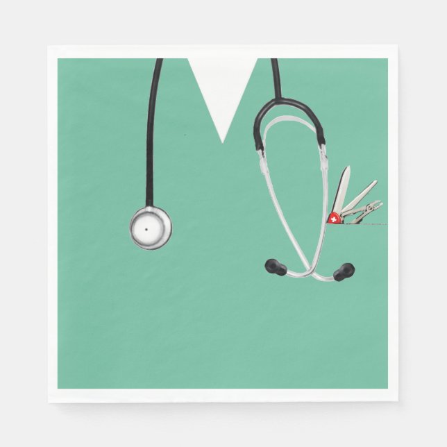 Servilleta De Papel Fiesta de Médico (Anverso)