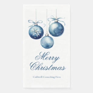 Servilleta De Papel Fiesta de Navidad Azul Elegante Personalizada