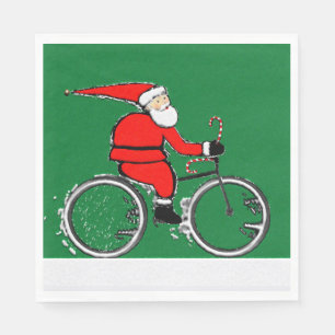Servilleta De Papel Fiesta de Navidad de Ciclismo