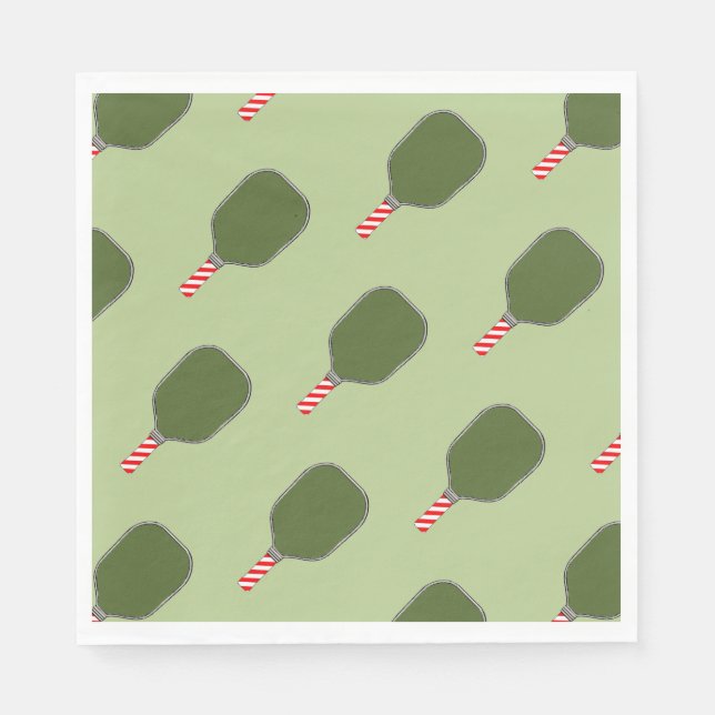 Servilleta De Papel Fiesta de Navidad de Pickleball (Anverso)
