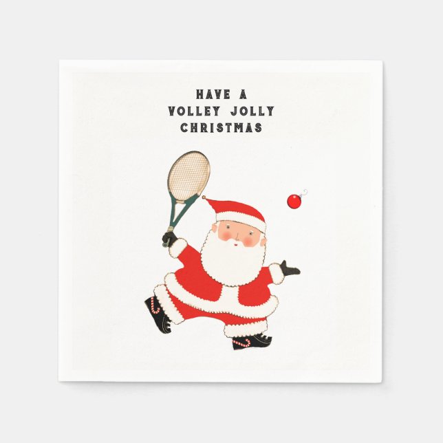 Servilleta De Papel Fiesta de Navidad de Tenis (Anverso)
