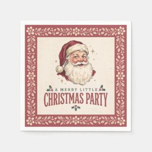 Servilleta De Papel Fiesta de Navidad del Santa Vintage