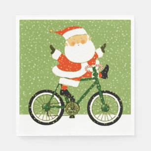 Servilleta De Papel Fiesta de Navidad en bicicleta navideña