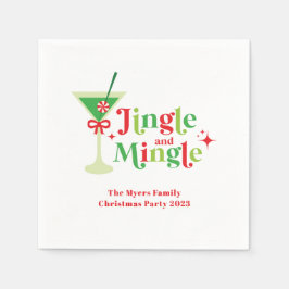 Servilleta De Papel Fiesta de Navidad Jingle and Mingle