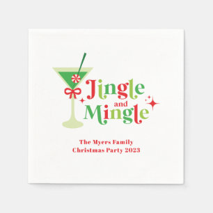 Servilleta De Papel Fiesta de Navidad Jingle and Mingle